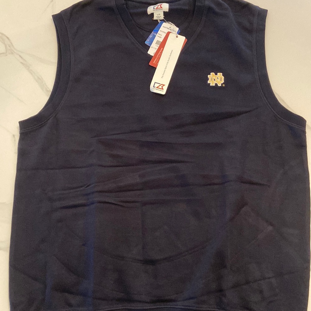 Men’s Notre dame sweater vest size large NWT